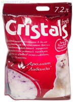 Наполнитель силикагелевый для кошачьего туалета Cristals fresh (Кристал Фреш) с лавандой, 4,8л
