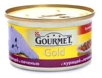 Gourmet Gold - кусочки в подливке с курицей и печенью, 85г