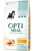 Сухой полнорационный корм Optimeal для собак больших пород со вкусом курицы 12 кг