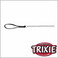 TRIXIE TX-14041 Поводок-цепь металл, с кожаной ручкой для собак TRIXIE